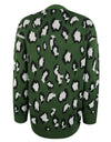 Leopard Open Front Dropped Shoulder Cardigan