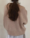 Dropped Shoulder Buttoned Cardigan