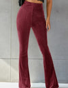 Ribbed High Waist Flare Pants
