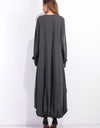 Full Size Round Neck Long Sleeve Sweatshirt Dress
