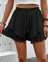 Tied Layered High Waist Shorts