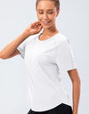 Round Neck Raglan Sleeve Active Tee