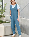 Double Take Full Size Sleeveless Straight Jumpsuit