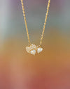 18K Gold-Plated 925 Sterling Silver Zircon Heart Necklace