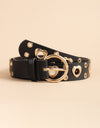Heart Shape Alloy Detail PU Leather Belt