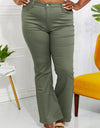 Zenana Clementine Full Size High-Rise Bootcut Jeans in Olive
