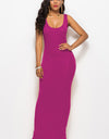 Scoop Neck Wide Strap Maxi Dress