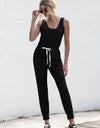 Knot Sleeveless Waist Jumpsuit