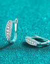 Moissanite Rhodium-Plated Earrings
