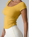 Round Neck Short Sleeve Active T-Shirt