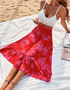Printed Elastic Waist Skirt