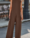 Full Size V-Neck Wide Strap Jumpsuit