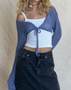 Openwork Tied Dropped Shoulder Cardigan
