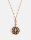 Vintage Blue Sandstone Pendant Copper Necklace
