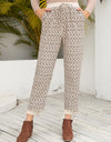Tied Printed Pants with Pockets