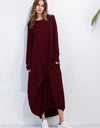 Full Size Round Neck Long Sleeve Sweatshirt Dress