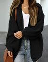 Drop Shoulder Balloon Sleeve Cardigan