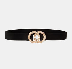 Double Hoop Buckle Elastic Belt