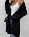 Cable-Knit Button Down Cardigan with Pockets
