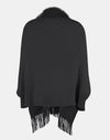 Fringe Open Front Long Sleeve Poncho