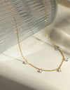 Stainless Steel Rhinestone Charm Necklace