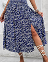 Ditsy Floral Slit High Waist Skirt
