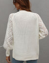 Rib-Knit Plunge Raglan Sleeve Cardigan