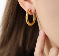 18K Gold-Plated Huggie Earrings