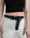 Grommet PU Leather Belt
