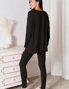 Basic Bae Full Size V-Neck Soft Rayon Long Sleeve Top and Pants Lounge Set