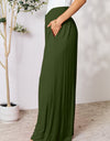 Double Take Full Size Smocked Wide Waistband Wide Leg Pants