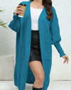 Open Front Dropped Shoulder Cardigan