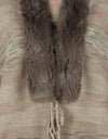 Open Front Fringe Hem Poncho