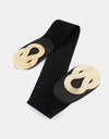 Twisted Alloy Buckle Wide Belt
