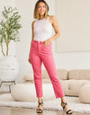 RFM Crop Dylan Full Size Tummy Control High Waist Raw Hem Jeans