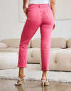 RFM Crop Dylan Full Size Tummy Control High Waist Raw Hem Jeans