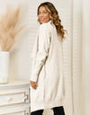 Long Sleeve Open Front Longline Cardigan