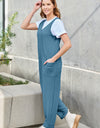 Double Take Full Size Sleeveless Straight Jumpsuit