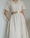 Irregular Buckle Braid Belt