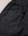High Waist Raw Hem Denim Shorts