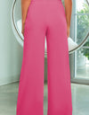 Drawstring Wide Leg Pants with Pockets