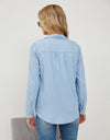 Pocketed Button Up Long Sleeve Denim Shirt