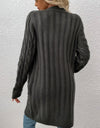 Cable-Knit Button Down Cardigan with Pockets