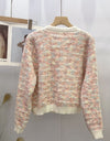 Heathered Button Up Long Sleeve Cardigan