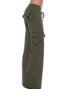Mid Waist Pants with Pockets