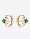 Lab-Grown Emerald Huggie Earrings