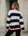 Striped Button Down Cardigan