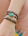 Triple-Layer Natural Stone Bracelet