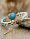 Handmade Heart Shape Natural Stone Bracelet