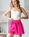 Heimish Full Size Texture High Waist Tied Shorts